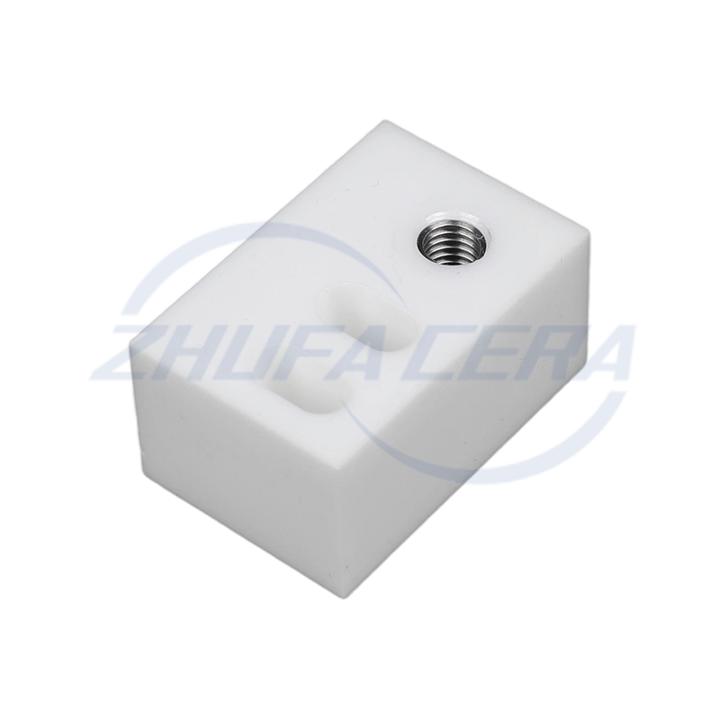 Bloc Suímh Ceirmeach Zirconia le Líneáil Snáithithe Miotail